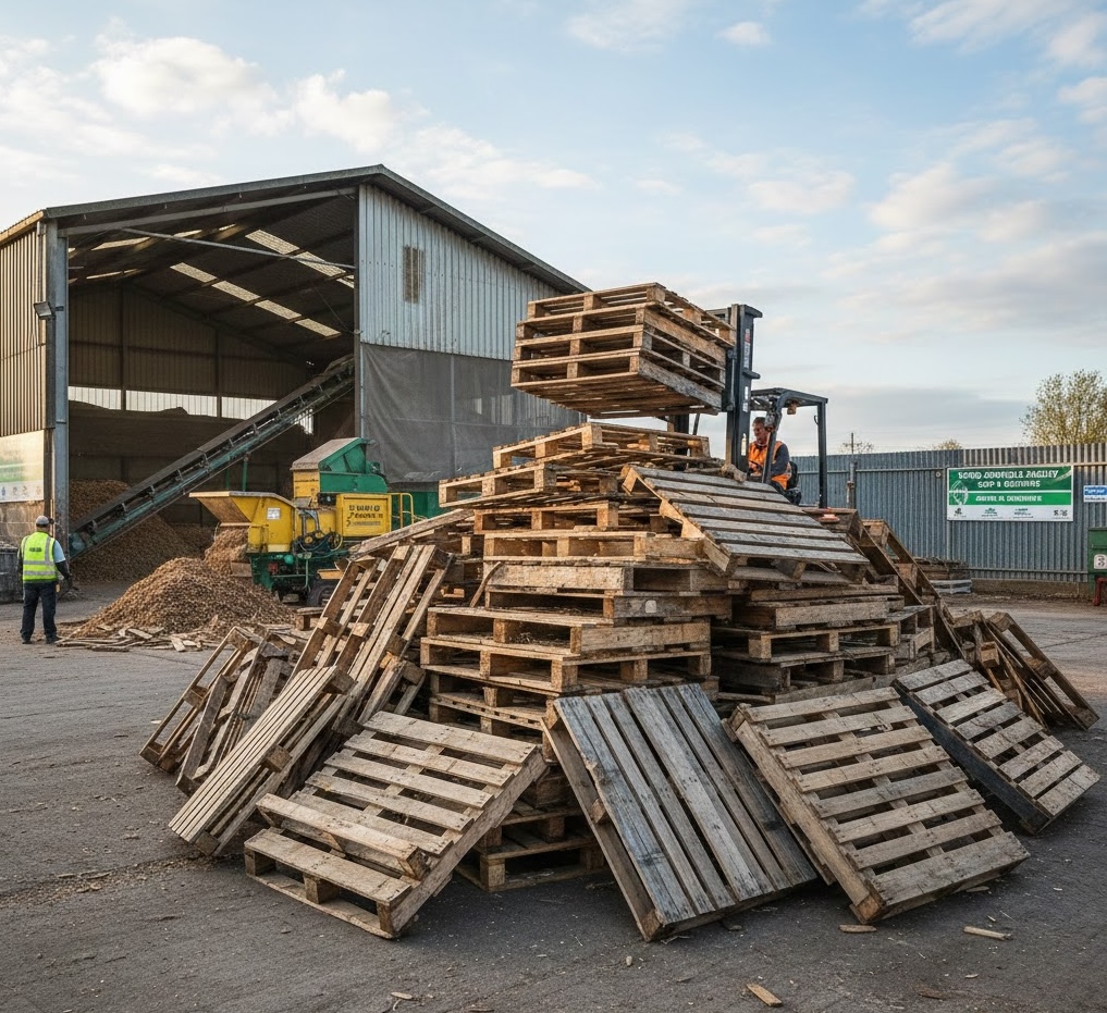 Sustainable pallet recycling process
